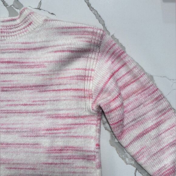 Talbots | Women’s Knit V-Neck Pink White Sweater Pink Size Mp - Picture 11 of 14